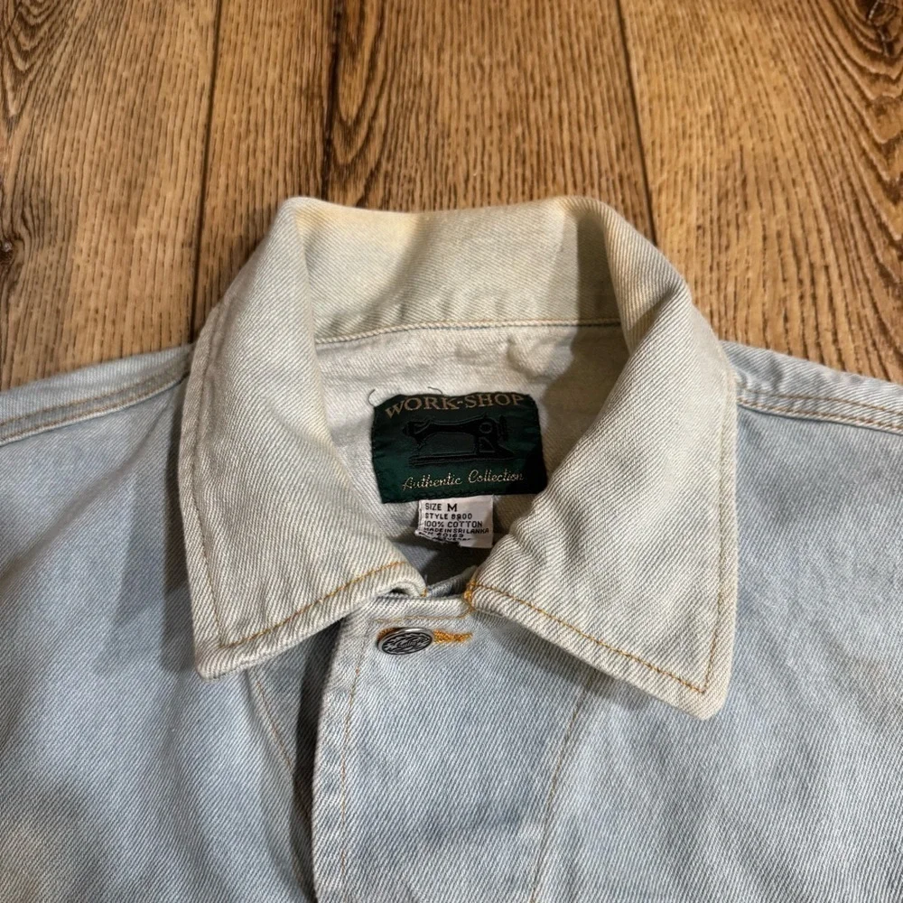 Vintage Workshop Authentic Collection cotton denim jean work jacket button up M.